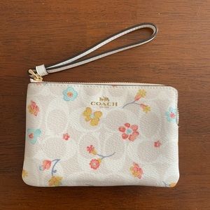 Coach floral wristlet